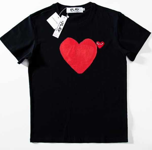 

24 color men de igner t hirt comme heart port tee hirt de garcon white t hirt cdg play for ummer tee top, White;black