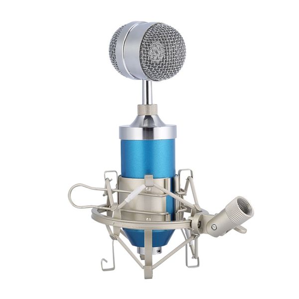 BM 8000 Condensador Microfone Profissional Wired Studio Mic BM8000 com Choque Mount Pop Filter para Karaoke Computador Portátil KTV