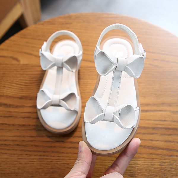 

kids leather shoes girls wedding dress shoes children princess soft leather sandals for girls casual dance flat sandals, Black;red