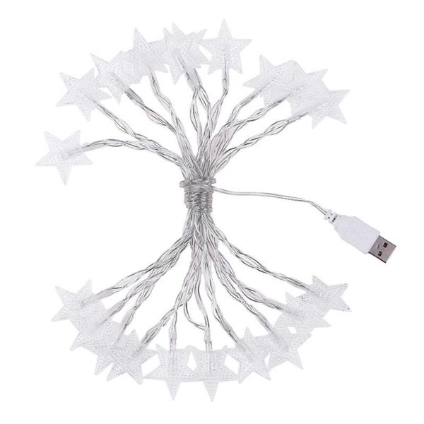 

2.35m 5v snowflake led fairy lights flash string lights battery wedding party christmas decoration garlands warm white