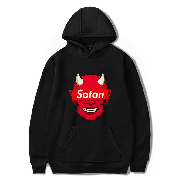 

2019 not today satan hoodies men women casual pullover streetwear sweatshirt sudadera hombre satan hoodie xxs-4xl, Black