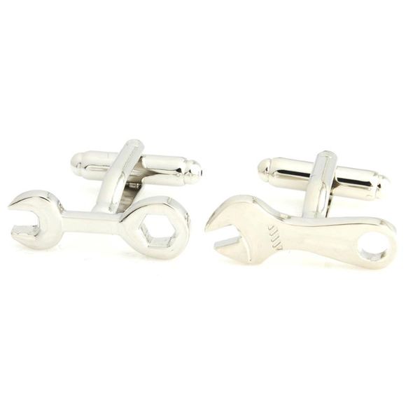 

yh-837 novelty tools wholesale cufflinks, wrench, spanner cufflinks- factory direct wholesale, Silver;golden