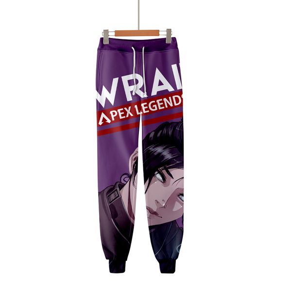 

2019 apex legends warm pop 3d fashion pants casual warm pants slim men's pants, Black