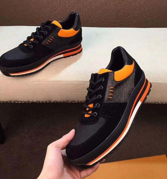 

2019 ancien new men designer shoe sneaker men casual shoes trainers leather platform flat shoes sports22, Black