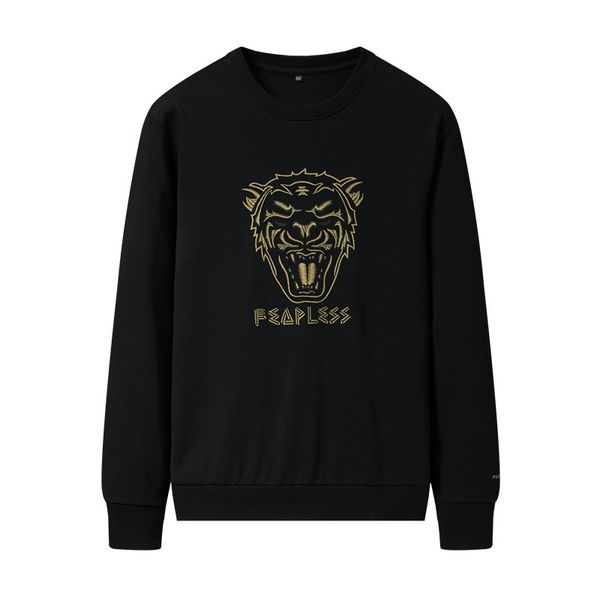 

mens hoodies autumn spring casual men pullover hoodie with print o-neck long sleeves men clothing size m-4xl wholesale, Black