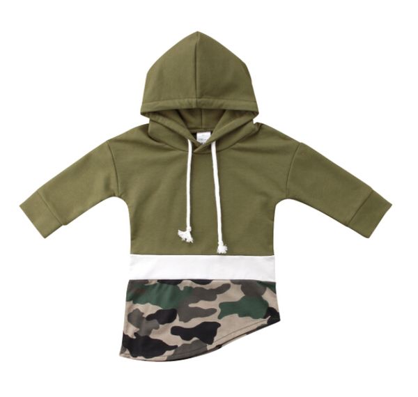 

fashion toddler kids girls camo hoodie hooded jacket coat sweatshirt sport size 2-6t, Black