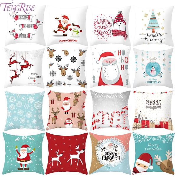 

fengrise pillows cover merry christmas decoration for home ornament christmas 2019 happy new year 2020 xmas decor navidad natal