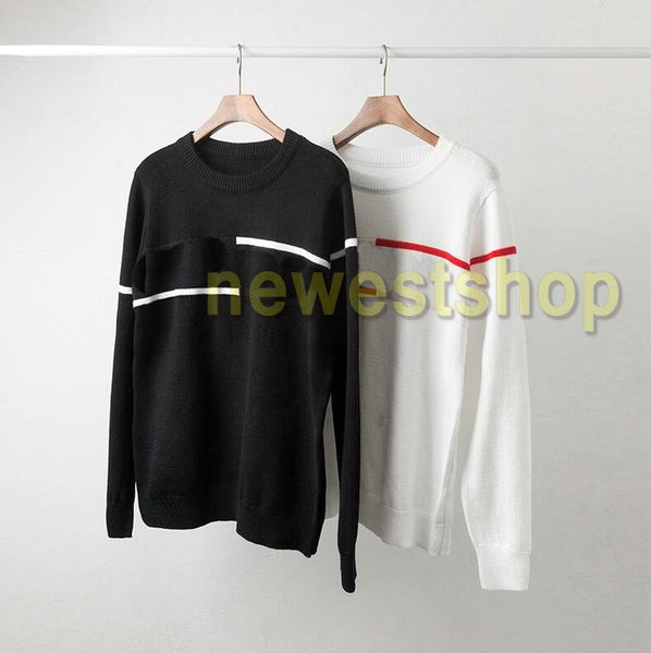 

2020 самая новая мода мужская reverse письмо печати вязаной шерсти свитер повседневный пуловер с длинным рукавом свитера дизайнера классичес, White;black