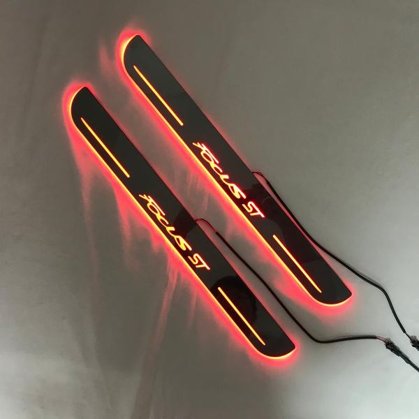

acrylic door sill plate strip with led decorative welcome light moving door scuff for focus st