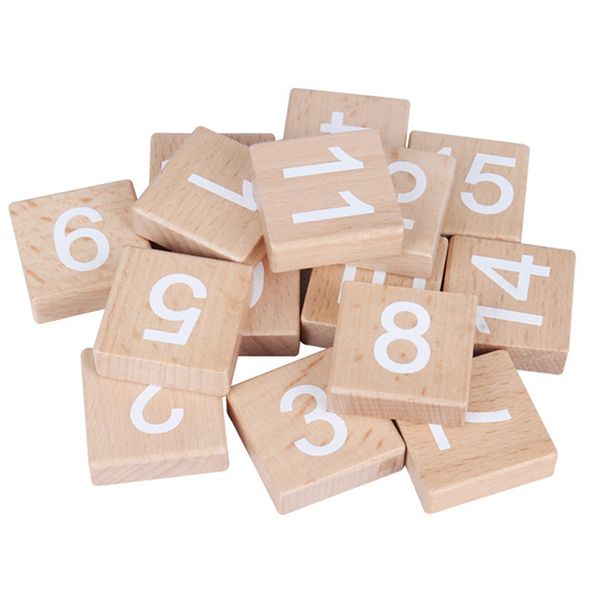 

creative kids math toys wooden fish shape digital numbers 1-15 brain teaser huarong road toys for children iq developmental gift