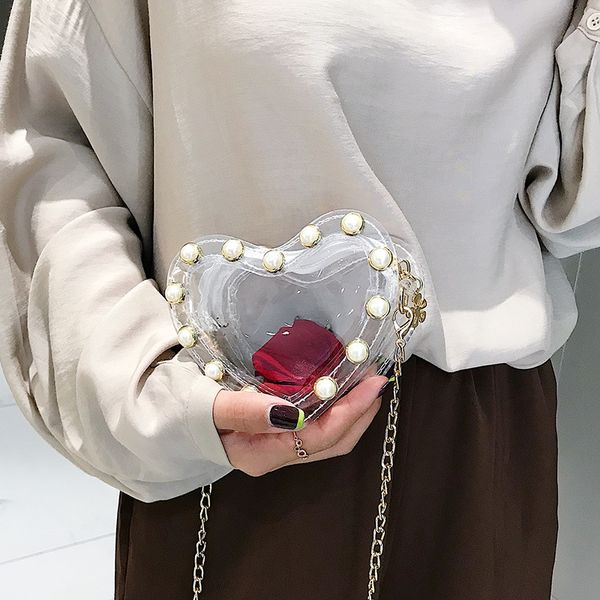 

2020 new korean shoulder bag women's casual fashion beach jelly bag chain crossbody