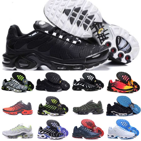 

2019 new air tn shoes for design men tn plus sports shoes tn requin breathable mesh black white red designer sneakers