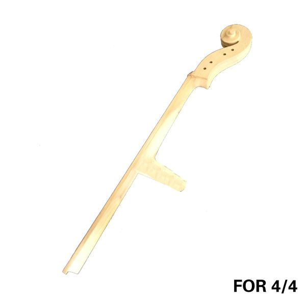 

naomi 4/4 acoustic cello neck for 4/4 cello w/fingerboard 4 peg holes scrolled head
