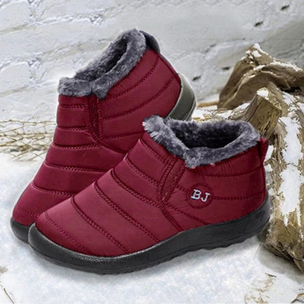 

new winter boots women winter shoes warm plush fur snow boots ladies ankle women's masculina botas hombre, Black