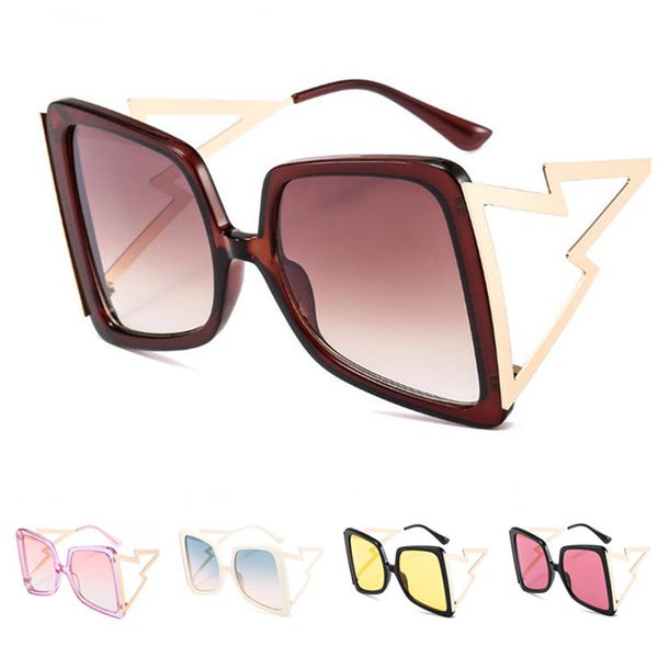 

fashion women & men butterfly sunglasses lightning sun glasse goggles anti-uv spectacles oversize frame eyeglasses ornamental adumbral a, White;black