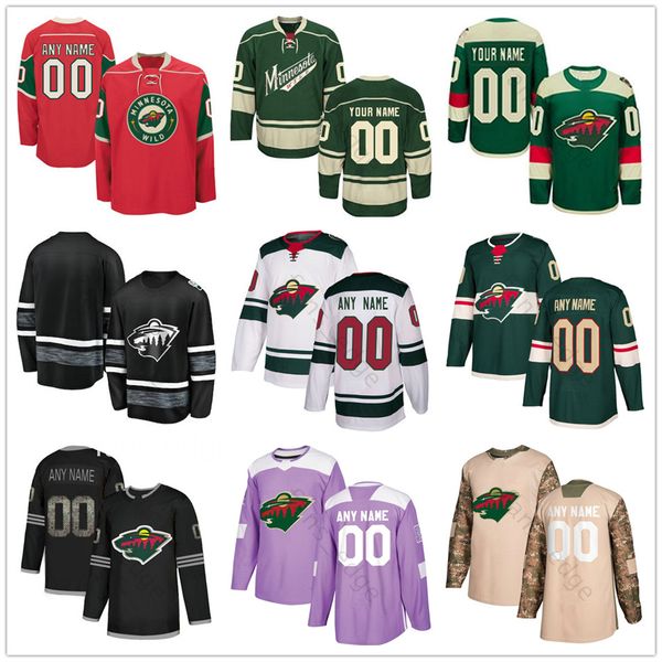 

Custom Minnesota Wild #18 Greenway 23 JT Brown 22 Kevin Fiala 17 Marcus Foligno Men Women Kids Youth Hockey Jerseys