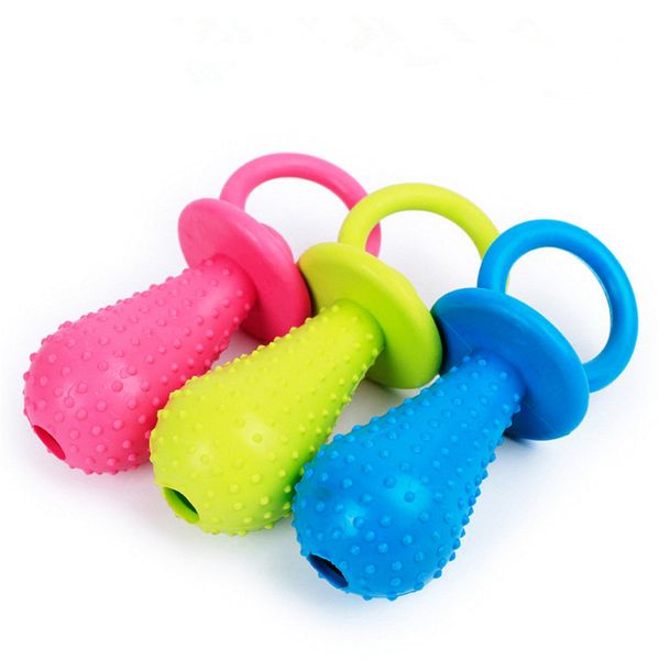 

suef 1pcs rubber nipple dog toys for pet chew teething train cleaning poodles small puppy cat bite pet dogs supplies @1