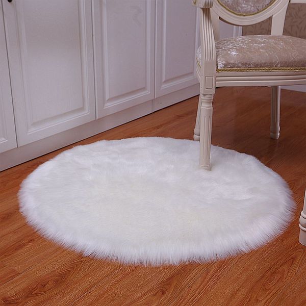 

плюшевые коврики бытовые настенные к стене ног мат имитация шерсти круглый спальня ковер на заказ оптом