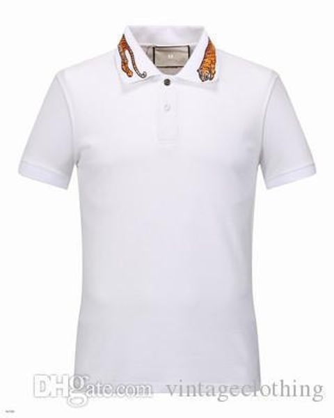 

модный бренд мужские рубашки вышивка печать футболки италия дизайнер формальные рубашки с хлопчатобумажной смесью мужская футболка, White;black