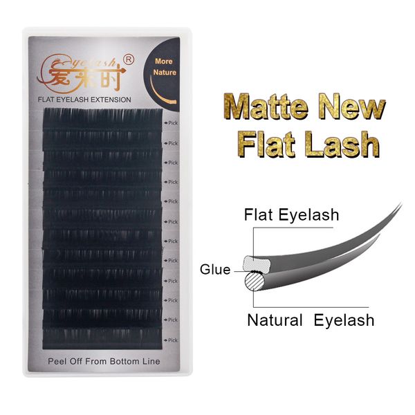

new flat eyelash extensions split tips ellipse lashes extensions natural soft matte flat eyelashes dropshipping