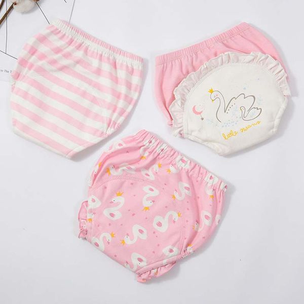 

3pcs/lot waterproof toilet pee training pants reusable baby girls cotton underwear travel potty panties knickers