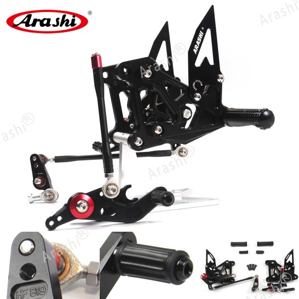 

arashi adjustable footrests foot pegs for mv agusta brutale 675 800 dragster 2012 - 2015 2013 2014 aluminum rider rearset