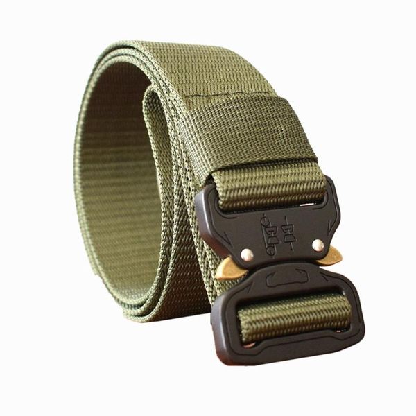 

125cm waist belt tactical nylon army combat belts knock off emergency survival waist straps heavy duty belt hunting, Black;gray