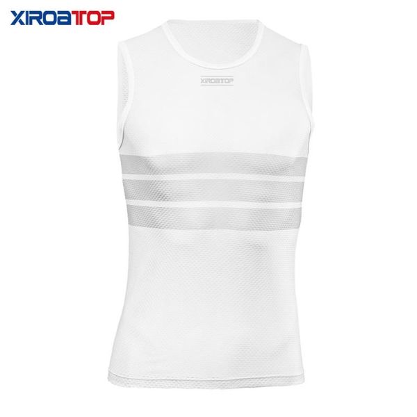 

new men 2020 pro bike mesh cycling base layers bicycle sleeveless vest breathable cycling underwear shirts fitted, Black;red