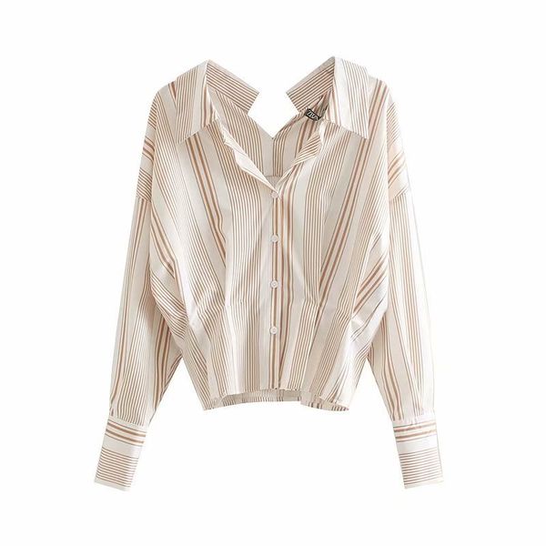 

europe and the united states fashion striped collar shirt msd42-1032, White