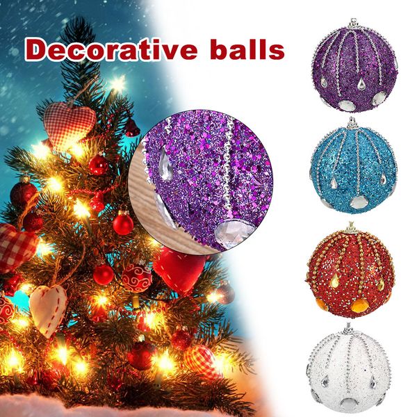 

christmas tree foam glitter ball baubles festival xmas ornaments creative