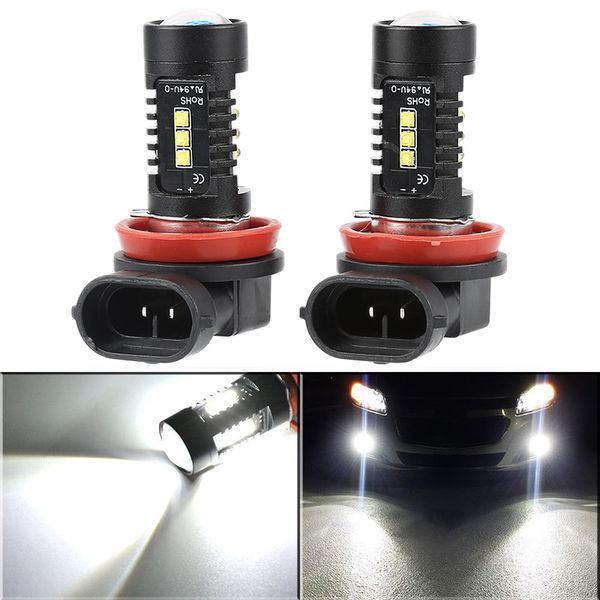 

2pcs 3000k 12v driving lamp 2200lm 1156 h16 led car lights led bulbs h7 9005 h10 9006 h8 white daytime running lights fog light