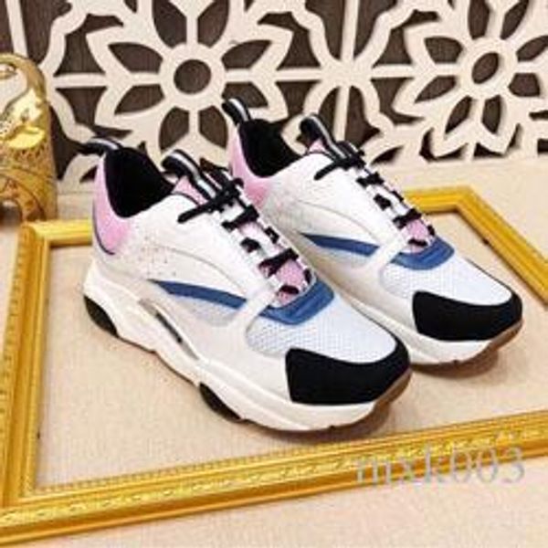 

2019 new 3d reflective canvas and calfskin sports shoes from europe trendy fashion sports b22 men's technical casual shoes35-45 mk011, Black