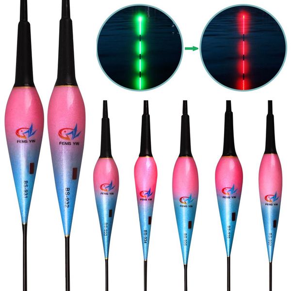 

1pcs night fishing buoys smart alarm bite hook color electronic fishing float light drift microgravity induction nano float