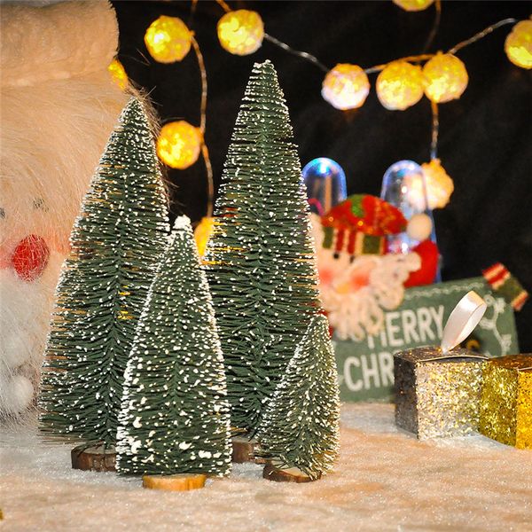 

1 pcs mini christmas tree stick white cedar tableadornment small xmas tree christmas decoration for home10/15/20/25cm 4 size