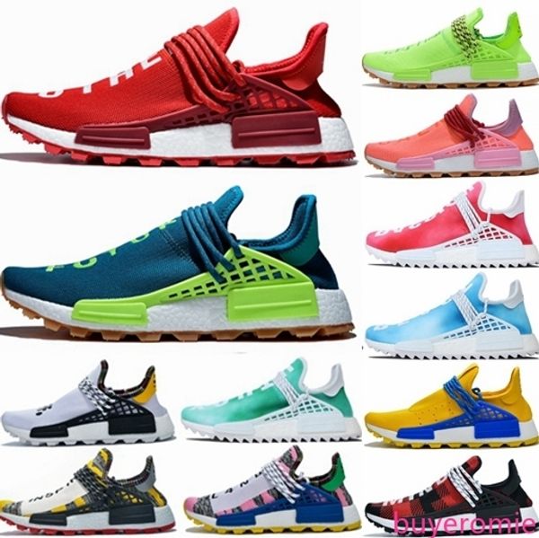 

new pharrell williams nmd human race designer sneakers bbc solar pack yellow blue nerd heart mind know soul mens womens nmds running shoes