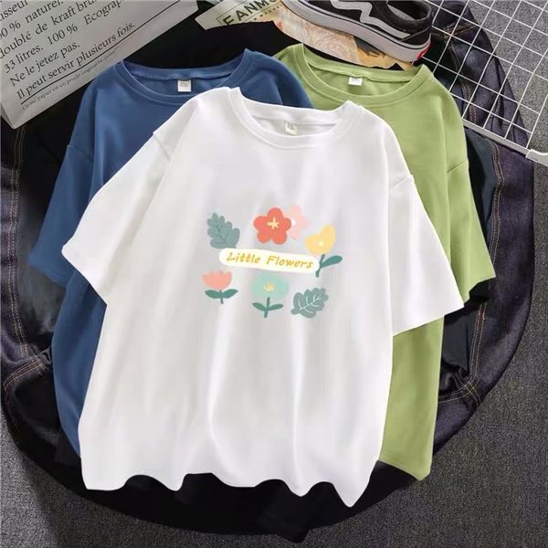 

short-sleeved women's short-sleeved t-shirt women's t-shirt, White