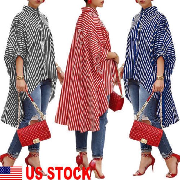 

quality good fashion women loose long sleeve striped shirts casual blouse shirt lantern sleeve shirts woman clothes, White
