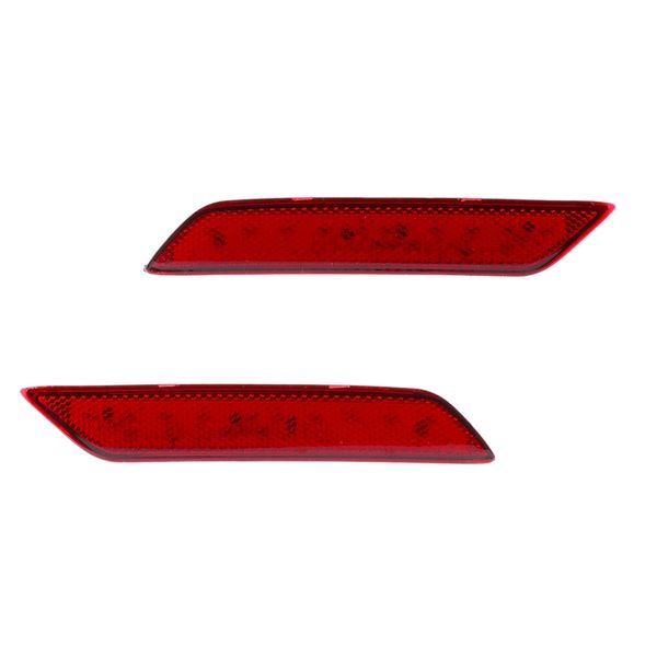 

1 pair red color led rear bumper reflector marker lights driving and brake light for for civic sedan 2013 2014 2015