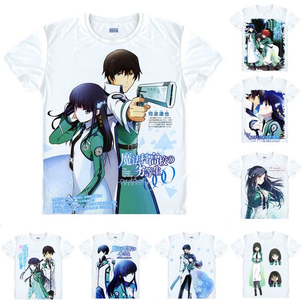 

anime shirt the irregular at magic high school t-shirts multi-style short sleeve tatsuya shiba miyuki cosplay motivs hentai shirts, White;black