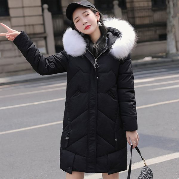 

women 2019 casual winter jacket hooded with bontkraag wet long jacket racer effects black beige pink ladies park