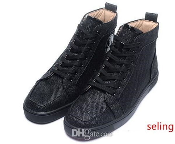 

spring/fall black red bottom sneakers rantus glitter glitta men sneakers rantus orlato red sole men shoes lovers wedding