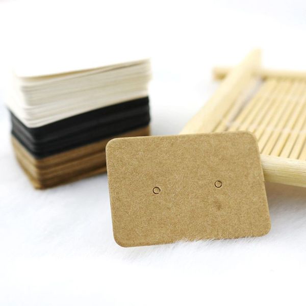 

100pcs 2.5x3.5cm blank kraft paper jewelry display stud earring cards hang favor label tag for jewelry making diy accessories, Pink;blue