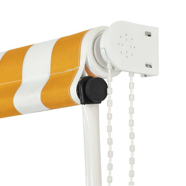 

retractable awning 100x150 cm yellow and white garden sets