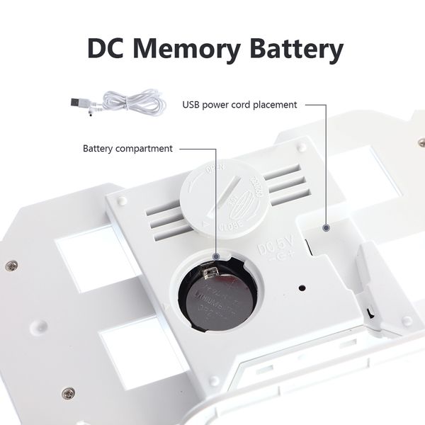 

3d led digital alarm colck большой дата время nightlight стен будильник для гостиной таблица настольные часы