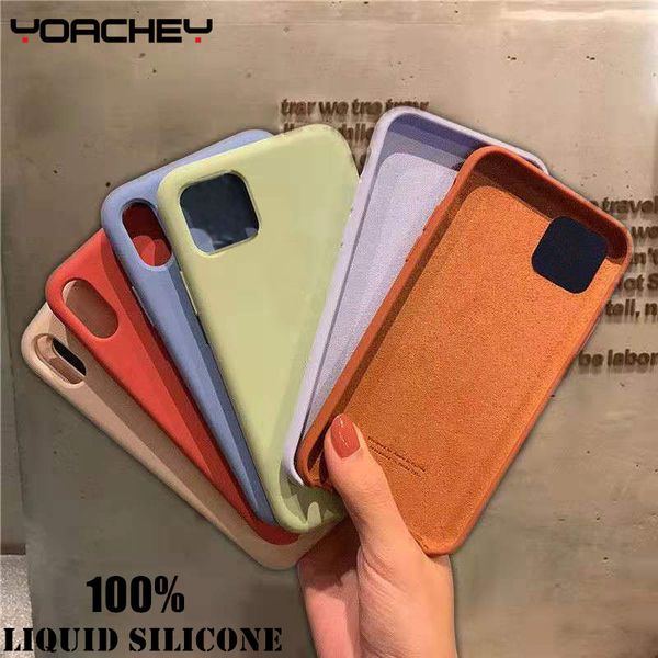 

liquid silicone phone case for iphone x xs 11 pro max xr original official cases for iphone 7 8 6 6s plus full protective cover