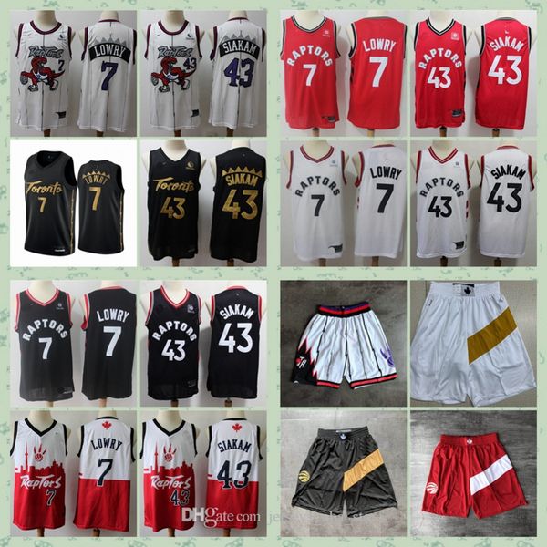 

2020 mens молодежи торонто хищники джерси pascal 43 siakam аутентичные кайл лоури 7 прошитой фред 23 vanvleet баскетбол джерси белый, Black;red