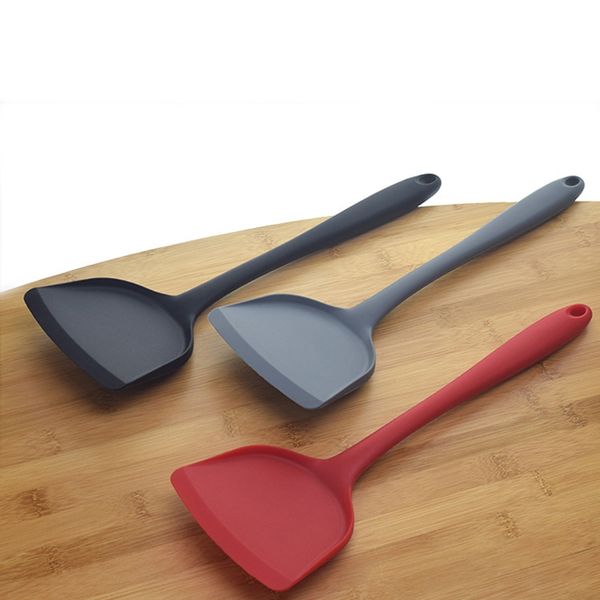 

silicone spatula beef meat egg kitchen scraper wide pizza shovel non-stick turners food lifters home cooking utensils