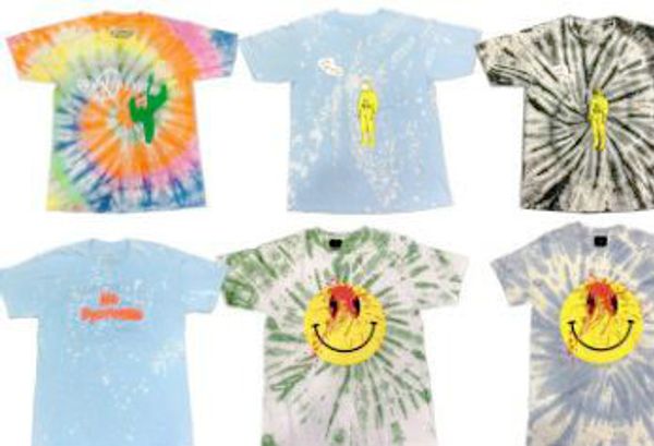 

playboi carti die lit tour tshirts mens tie-dyed travis scott 1 t shirts summer fashion aw astroworld tour vegas shirt dover star tee, White;black