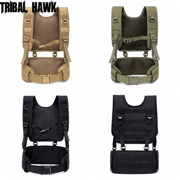 

в wargame тактический армейское снаряжение нейлон молл пояса талии сражения несущих поясах пояс, Black;gray