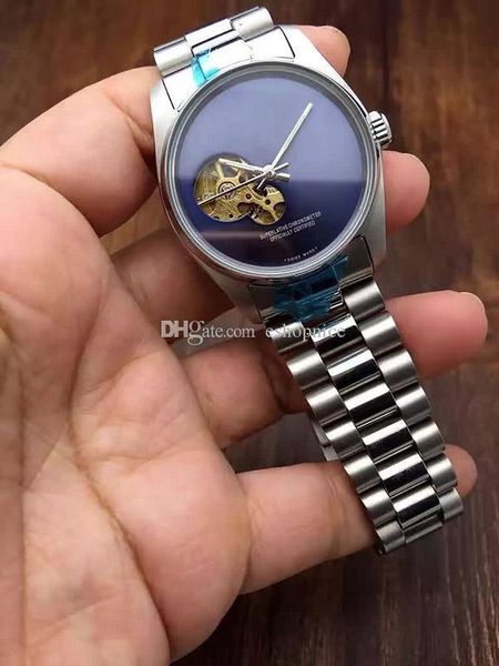 

Горячие Мужские Часы Люксовые Часы Марка Из Нержавеющей Стали Ремешок Скелет Циф